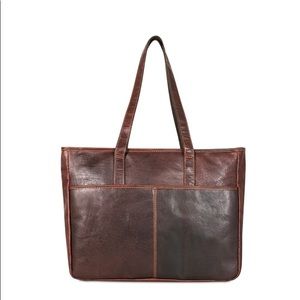 JACK GEORGES VOYAGER UPTOWN TOTE BAG #7916 BLACK OR BROWN